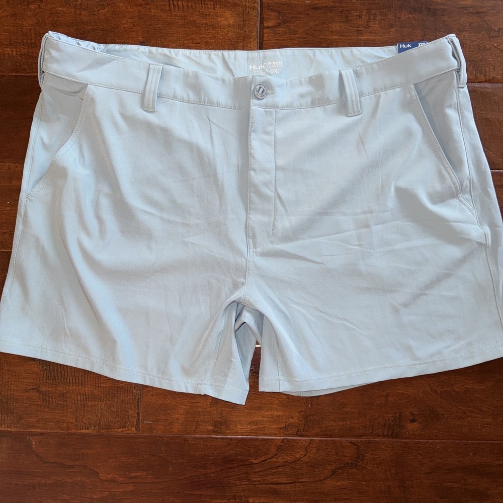 Huk Fishing Shorts Mens XXXL Performance Fabrics Grey Stretch 6" Inseam NWT